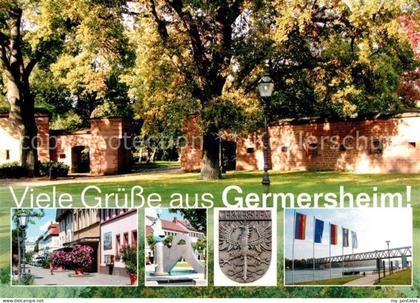 73271144 Germersheim Strasse Brunnen Wappen Rheinbruecke Germersheim