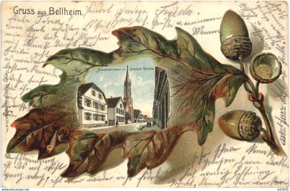 Gruss aus Bellheim - Litho