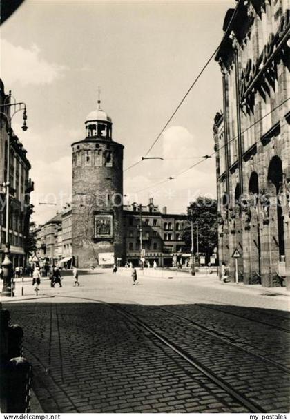 73034436 Goerlitz Sachsen Marienplatz und Dicker Turm Goerlitz Sachsen