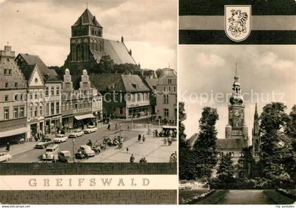 73044830 Greifswald Markt und Nikolaikirche Greifswald