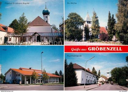 73178942 Groebenzell Puchheimer Str. Evangelische Kirche Pfarrhof St. Johann Bap