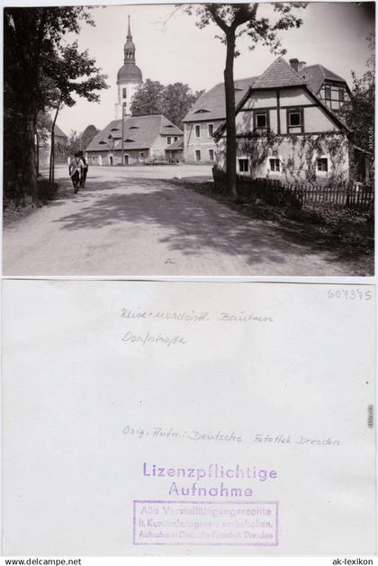 Foto Oberlausitz Klix Großdubrau Wulka Dubrawa Dorfstraße 1970