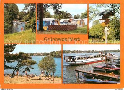 72625783 Gruenheide Mark Loecknitz Camping am Peetzsee Wanderwegweiser Werlsee A