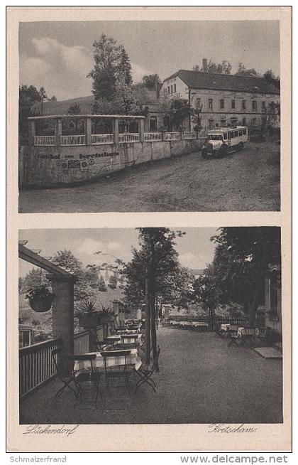 AK Lückendorf Kretscham Gasthof Bus bei Hartau Olbersdorf Oybin Bertsdorf Hörnitz Jonsdorf Zittau Petersdorf Grottau