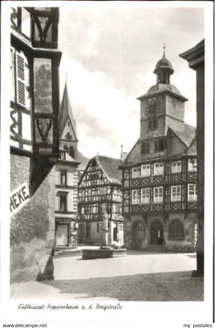 70107654 Heppenheim Bergstrasse Heppenheim Marktplatz Rathaus Brunnen   Heppenhe