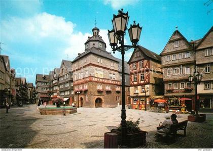 73209032 Herborn Hessen Marktplatz mit Rathaus Herborn Hessen