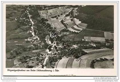 Flugzeugaufnahme von Unter-Schönmattenwag im Odenwald - Foto-AK