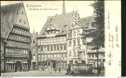 70085816 Hildesheim Hildesheim Marktplatz Brunnen x 1907 Hildesheim