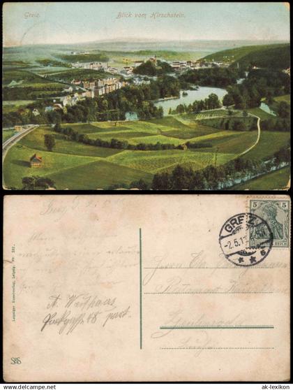 Ansichtskarte Hirschstein Stadtblick 1911