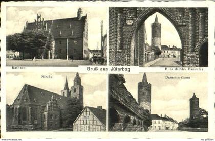 70102718 Jueterbog Jueterbog Rathaus Tor Kirche x 1937