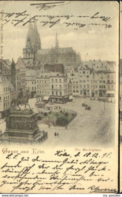 70079570 Koeln Rhein Koeln Marktplatz x 1898 Koeln Rhein