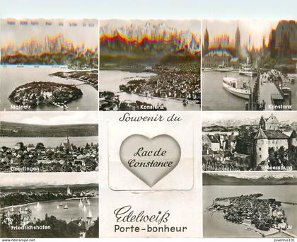 CPSM Souvenir du Lac de Constance-Porte Bonheur-Multivues      L476