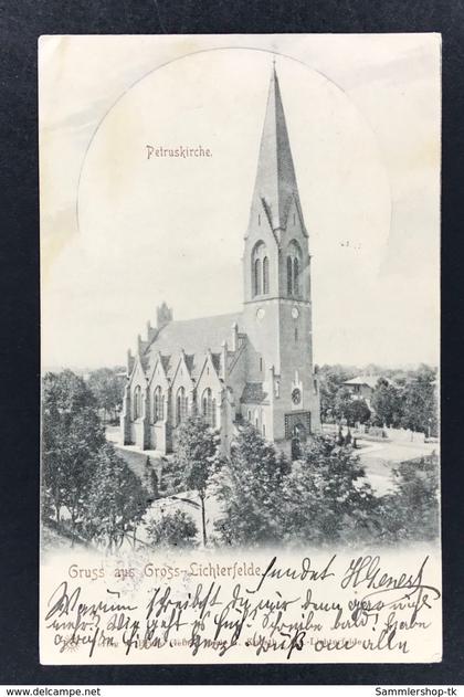 Anischtskarte Gruß aus Gross-Lichterfelde - Petruskirche 1901
