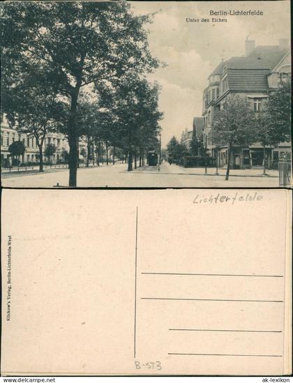 Lichterfelde-Berlin Unter den Eichen, Straßen-Ansicht, Allee 1910