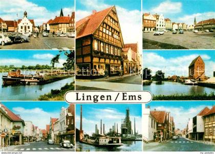 72797104 Lingen Ems Hafen Strassenpartie Fachwerk Lingen (Ems)