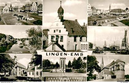 73699261 Lingen Ems Markt Kirche Rathaus Ehrenmal Erdoelraffinerie Lingen Ems