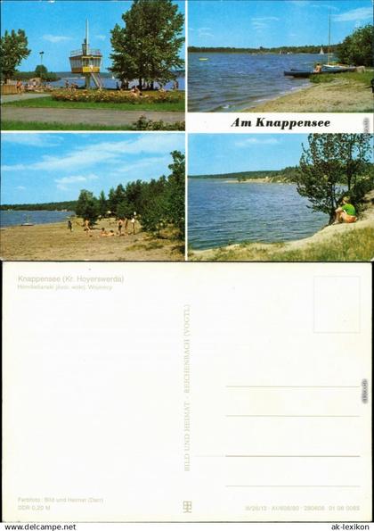 Ansichtskarte Groß Särchen-Lohsa Łaz Knappensee Badestrand 1980