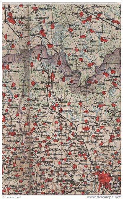 Wona Karte Blatt 775 Bautzen Königswartha Wittichenau Radibor Göda Lohsa Grosssärchen Schönau Ralbitz Milkel Crostwitz