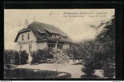 AK Hamburg-Lokstedt, Restaurant Waldeslust mit Grünanlage