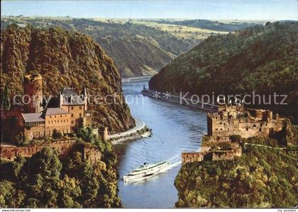 72305921 Loreley Lorelei Fliegeraufnahme Blick Loreley