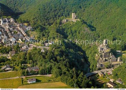 73177226 Manderscheid Eifel Oberburg Niederburg Fliegeraufnahme Manderscheid Eif