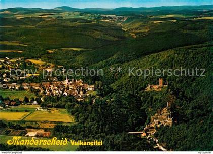 73181665 Manderscheid Eifel Fliegeraufnahme Burg Manderscheid Eifel