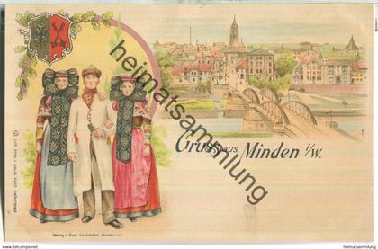 Minden - Trachtengruppe - Verlag Gust. Kaufmann Minden ca. 1900