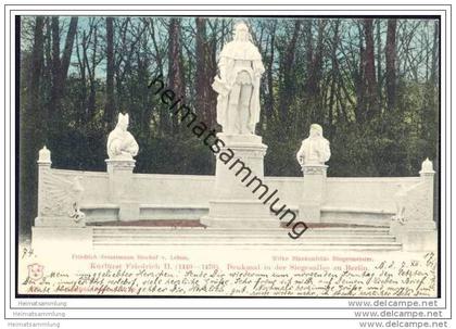 Denkmal in der Siegesallee zu Berlin - Kurfürst Friedrich II. - Friedrich Sesselmann Bischof von Lebus