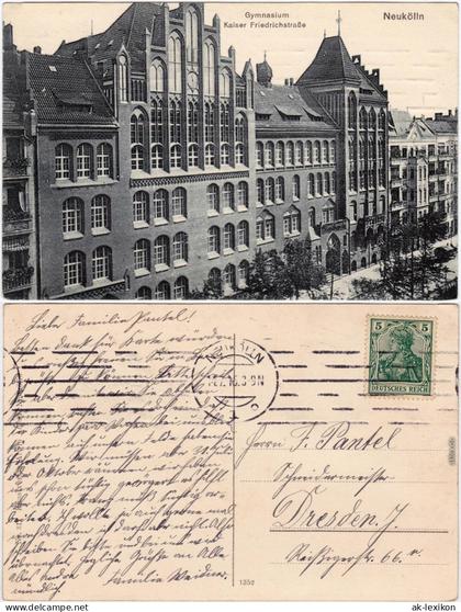 Neukölln Berlin  Rixdorf Gymnasium, Kaiser Friedrichstraße 1915
