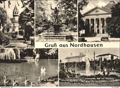 70886654 Nordhausen Thueringen Nordhausen Meyenburgmuseum Neptunbrunnen Theater