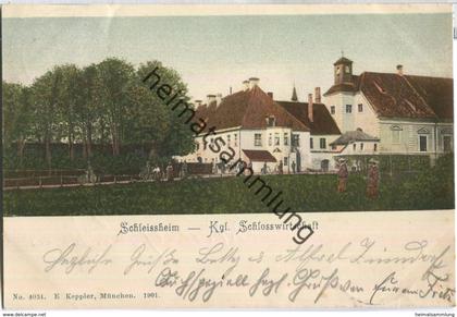 85764 Oberschleissheim - Königliche Schlosswirtschaft - Verlag E. Keppler München 1901