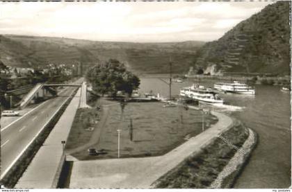 70114519 Oberwesel Rhein Oberwesel Schiff ungelaufen ca. 1955