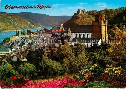 72936517 Oberwesel Rhein Panorama mit Kirche und Burg Oberwesel am Rhein