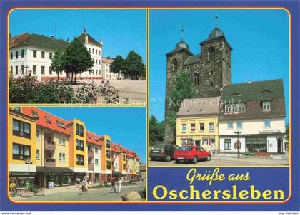 74026326 Oschersleben Bode Rathaus Nikolaikirche Magdeburger Strasse