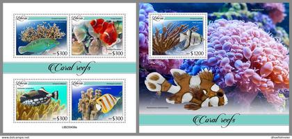 LIBERIA 2023 MNH Coral Reefs Korallenriffe M/S+S/S – OFFICIAL ISSUE – DHQ2413