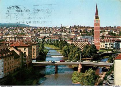 73071452 Pforzheim Auerbruecke Stadtkirche Lindenplatz Pforzheim