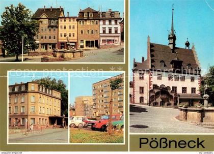 73072060 Poessneck Markt Hotel Posthirsch Rathaus Poessneck