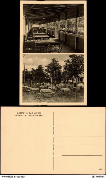 Döberitz-Premnitz Gasthof Zu den 3 Linden Veranda & Biergarten 1910