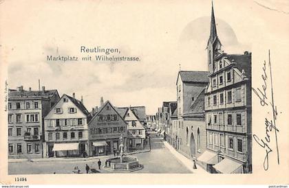 Deutschland - REUTLINGEN - Marktplatz mit Wilhelmstrasse