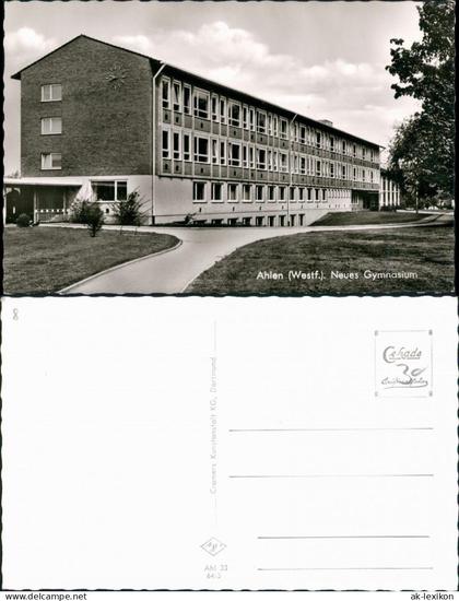 Ansichtskarte Ahlen (Westfalen) Gymnasium 1964