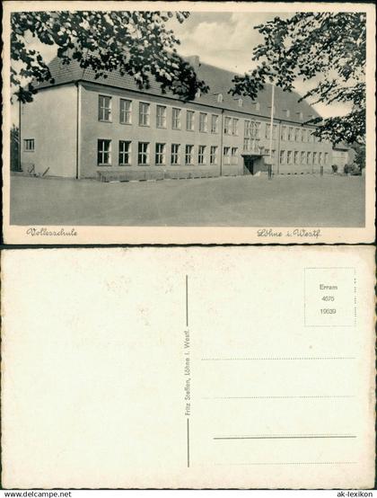 Ansichtskarte Löhne Volksschule 1932