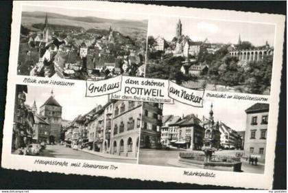 70119961 Rottweil Neckar Rottweil Hauptstrasse Viadukt Kapellenturm Marktplatz u