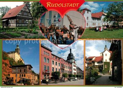 73199974 Rudolstadt Bauernhaeuser Schillermuseum Rathaus Rudolstadt