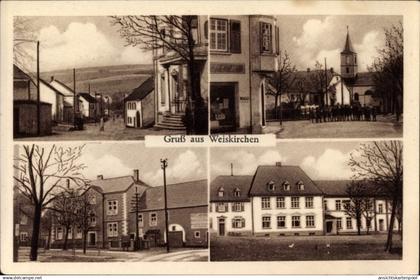 CPA Weiskirchen Kreis Merzig Wadern, Hotel Hofhaus, Franz Blau, Marktplatz