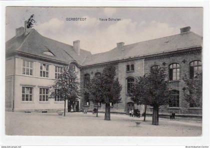 39010899 - Gerbstedt mit neuer Schule gelaufen von 1928. Gute Erhaltung.