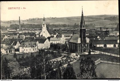 CPA Ostritz in der Oberlausitz, Teilansicht mit Kloster Sankt Marienthal