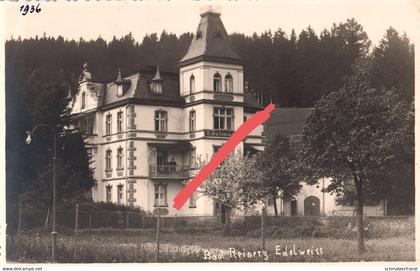 Foto AK Bad Reinerz Duszniki Zdroj Villa Haus Edelweiß Baude Gasthof a Hermsdorf Goldbach Rückers Hartau Jauernig Roms