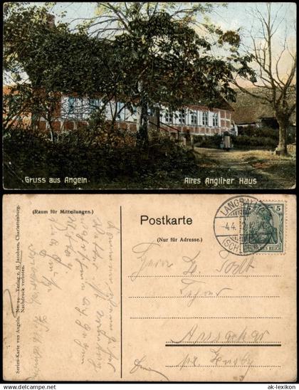 _allgemein Schleswig Holstein Gruss aus Angeln- Altes Angliter Haus 1912