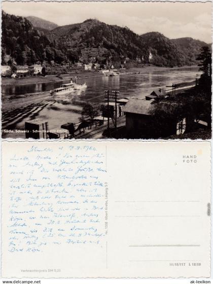 Schmilka Schmilka mit Elbtal - Foto Ansichtskarte b Bad Schandau  1960