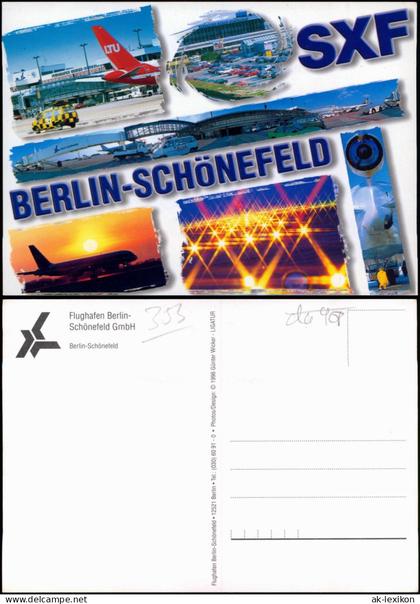 Schönefeld-Berlin Flughafen Mehrbildkarte Airport Multi-View-Postcard 2000